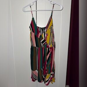 Colorful Striped Sleeveless Dress